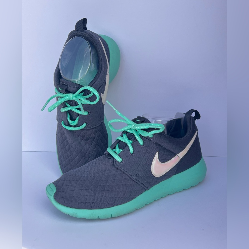 Nike Youth Girls Athletic Sneakers Charcoal Gray & Seafoam Green - Girls 6Y